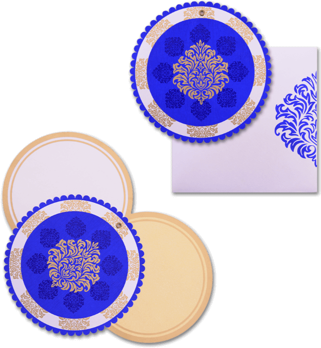 Hindu Wedding Cards - Circle (700x700), Png Download