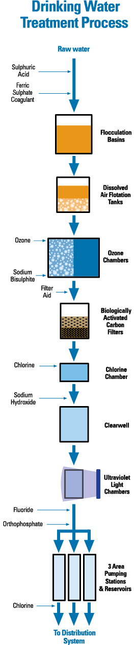 Treatment Process Path - Water Treatment Process Canada (263x1266), Png Download