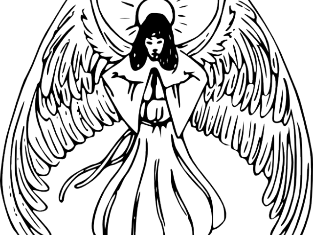 Angel Sketch Cliparts - Angel Clip Art (640x480), Png Download