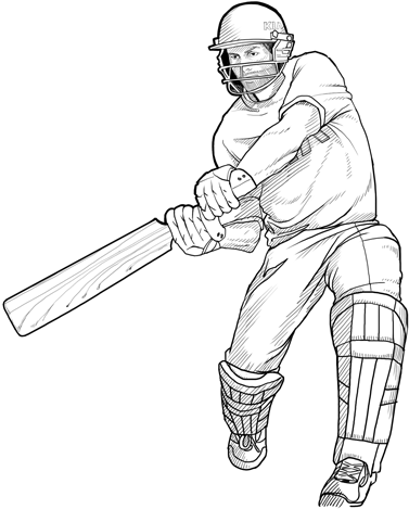 Cricket Drawing Transparent - Line Art (858x647), Png Download