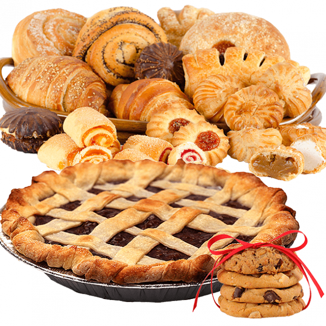 Granny's Bakery - Cherry Pie With White Background (640x640), Png Download