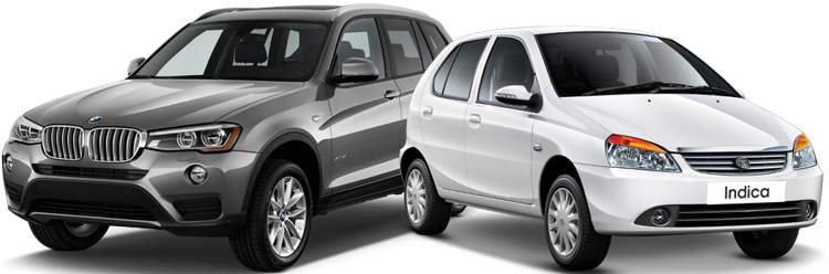 Cars On Rental - Indica V2 On Road Price In Chennai (940x334), Png Download