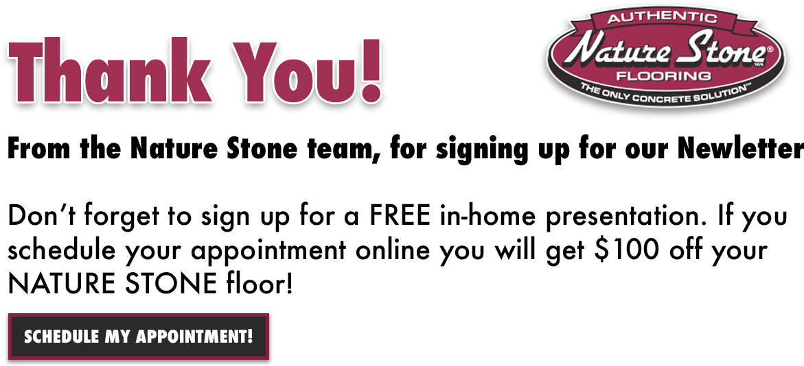 Newsletter-thankyou - Nature Stone (1200x558), Png Download