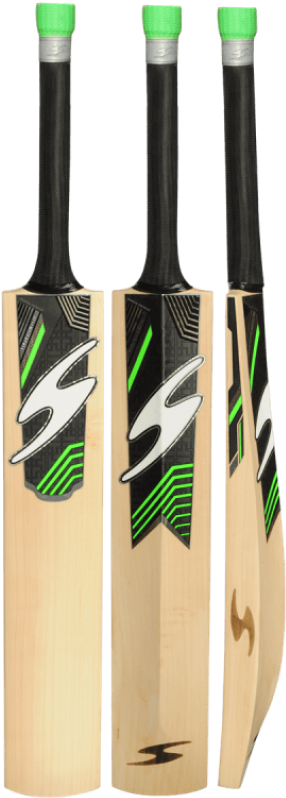 Ss English Willow Green S Range Cricket Bat, Full Size - Single S Cricket Bat (850x850), Png Download