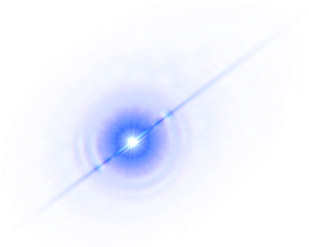 Flare Lens Clipart Blue - Lense Flare Transparent Background (640x480), Png Download