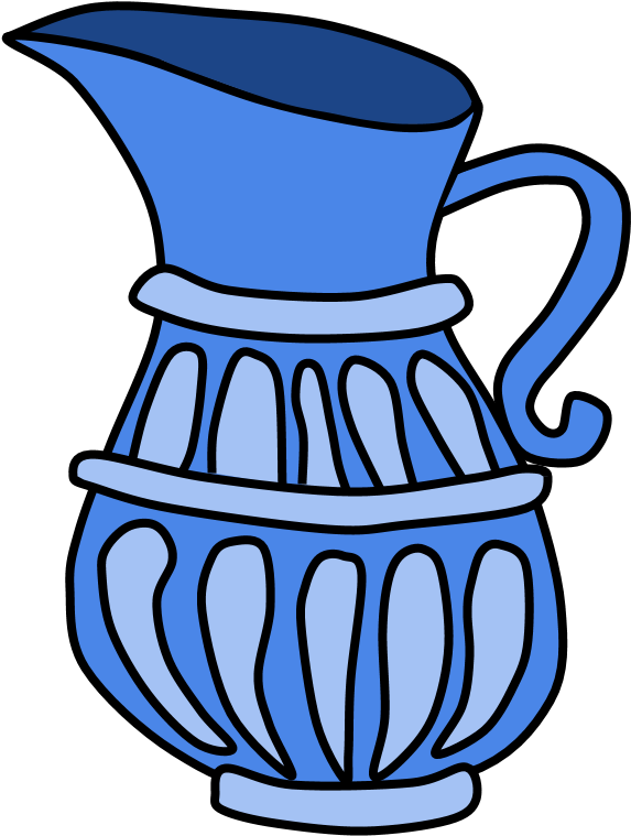 Jug Of Oil, Hanukkah, Light Blue, Png (816x1056), Png Download