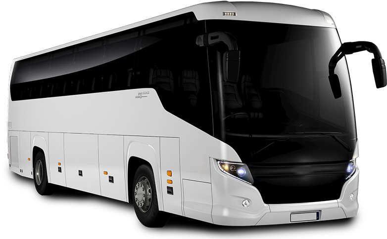 Volvo Single Axle Coach 45 Seated - Marriage Bus Booking (800x500), Png Download