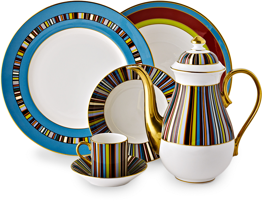 Thomas Goode Paul Smith Stripes Tableware - Thomas Goode Paul Smith (1000x701), Png Download