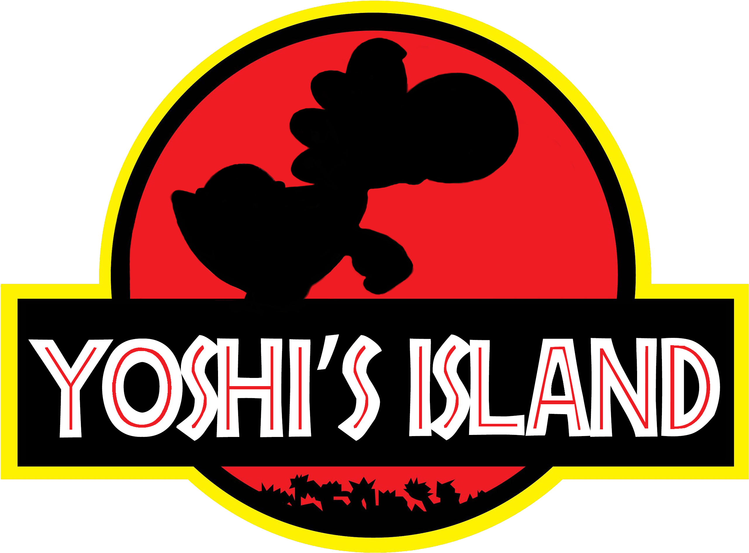 Yoshi's Island - Jurassic Park Logo .png (3000x2318), Png Download