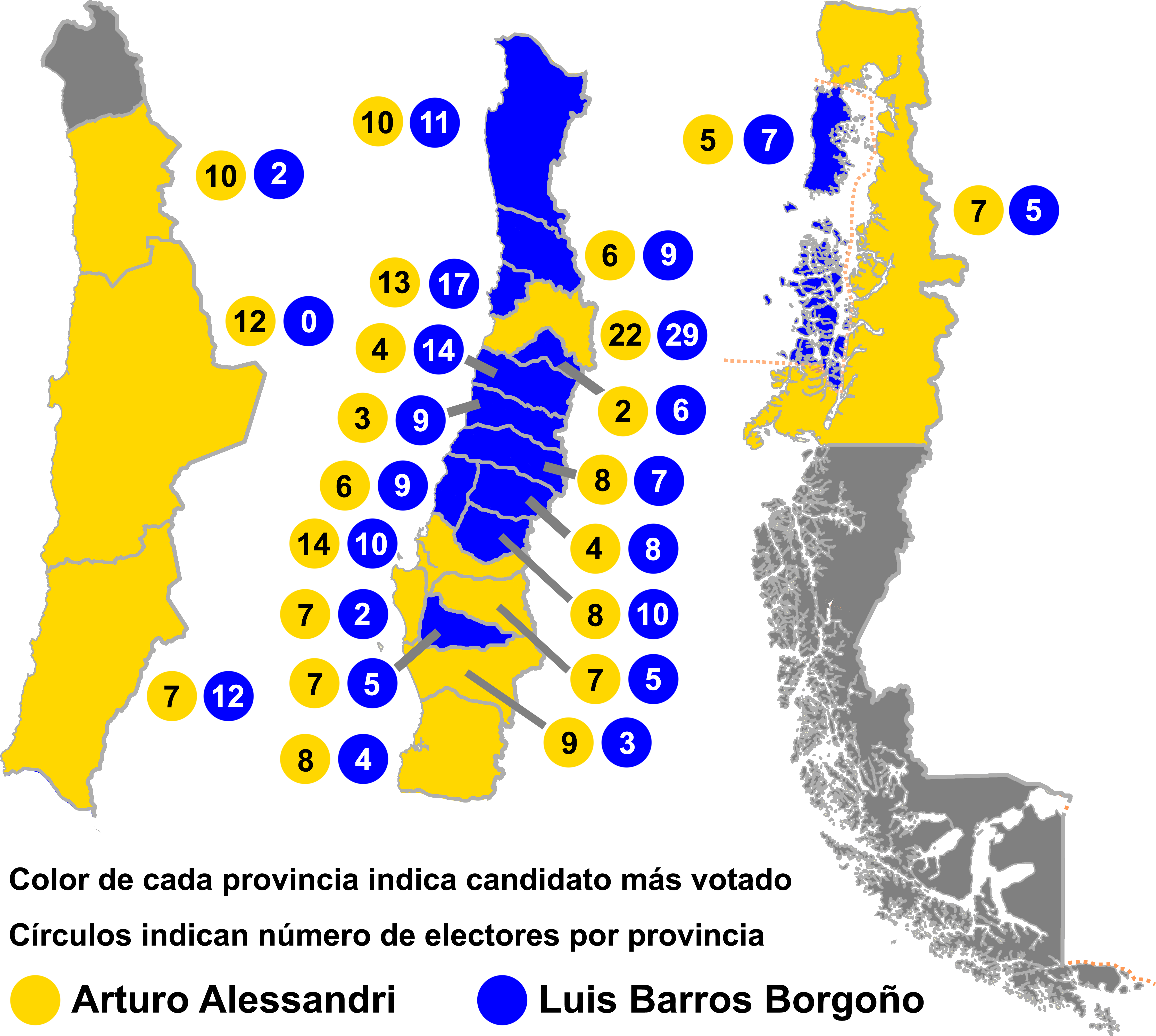 Elección Presidencial Chile 1920 - Chile 1970 Election Results (4639x4140), Png Download