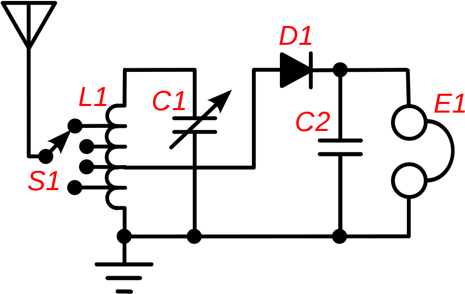 Is A Very Simple Radio Receiver - Dibujos De Condensador Variable (1024x644), Png Download