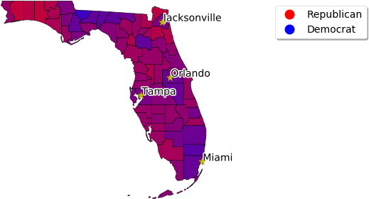 Florida Voters Will Have A Lot To Say This November - 2018 Florida Political Map (864x432), Png Download