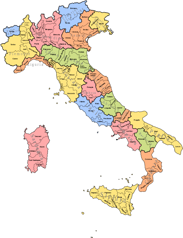 Italy, > Pixel, Png V - Italy Map Vector Png (819x1024), Png Download