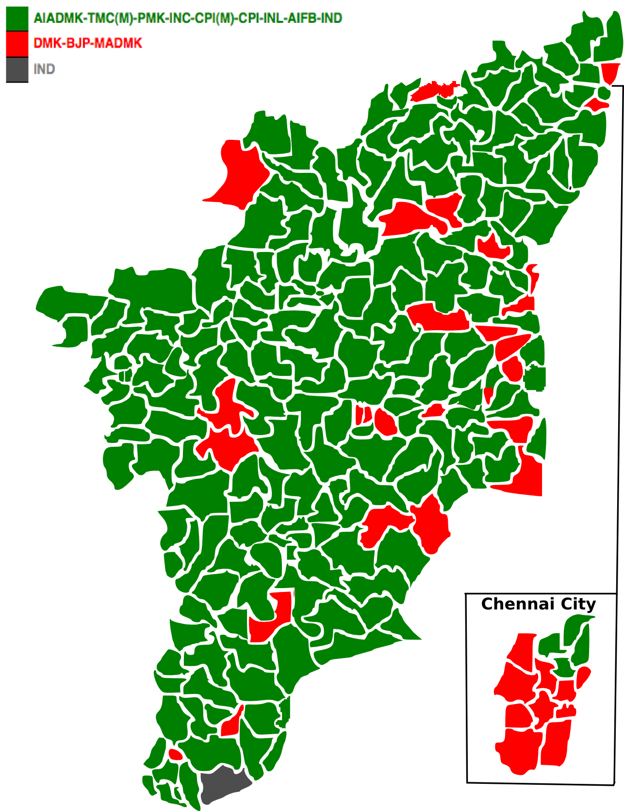 2001 Tamil Nadu Legislative Election Map - Tamil Nadu Mla Constituency Map (1286x1670), Png Download