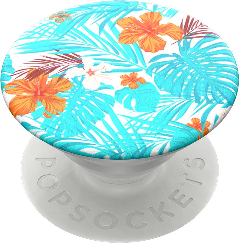 Tropical Hibiscus, Popsockets - Circle (989x1000), Png Download