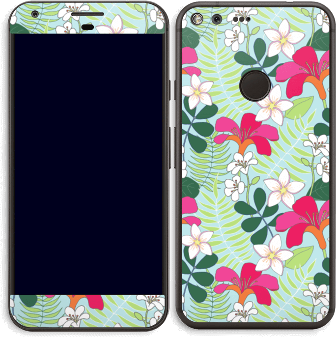 Tropical Flowers Skin Pixel Xl - Mobile Phone Case (787x800), Png Download