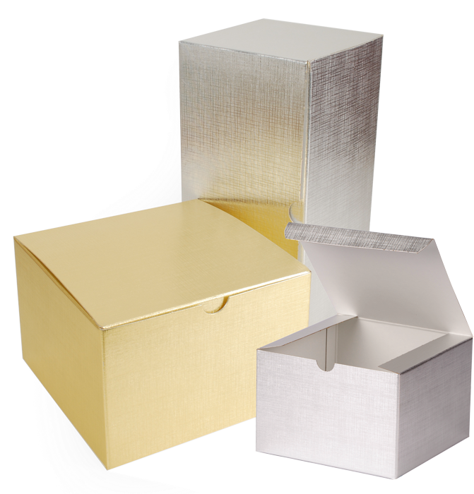 Linen Foil One-piece Gift Boxes - Box (700x700), Png Download