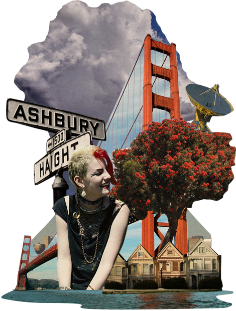 Collage Of San Francisco With Golden Gate Bridge And - Golden Gate Bridge (470x620), Png Download