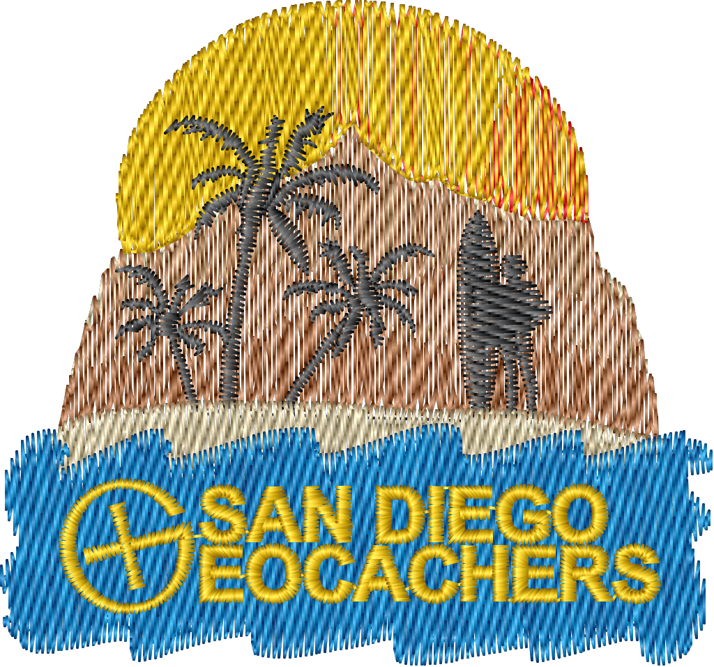 San Diego Geocachers Embroidered Logo - Illustration (1024x957), Png Download