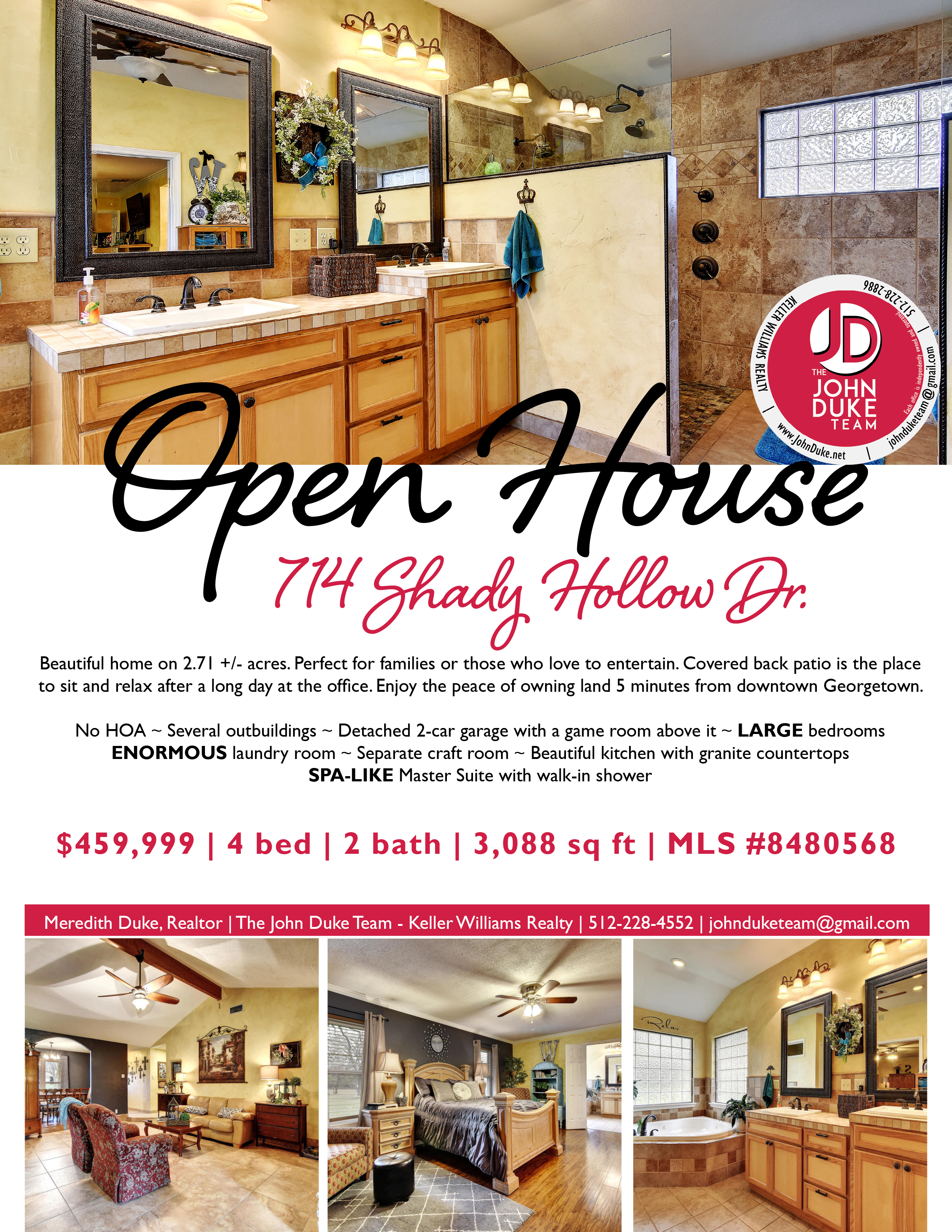 714 Shady Hollow Open House - Interior Design (2550x3300), Png Download