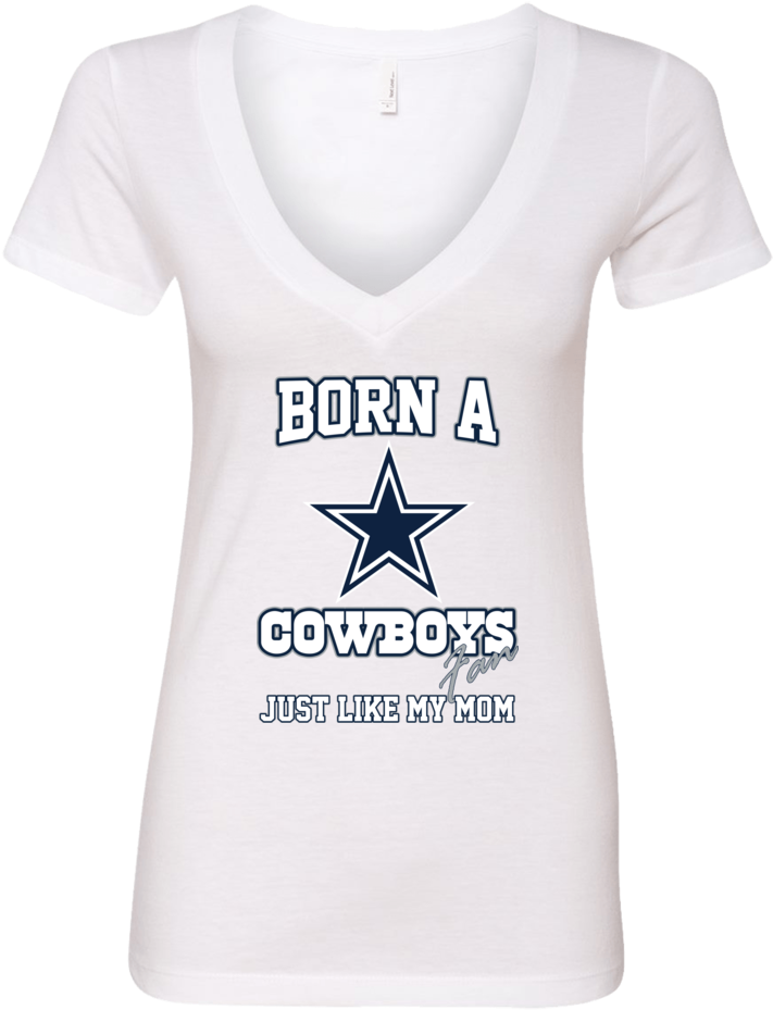 Born A Cowboys Fan Just Like My Mom - Active Shirt (1000x1000), Png Download