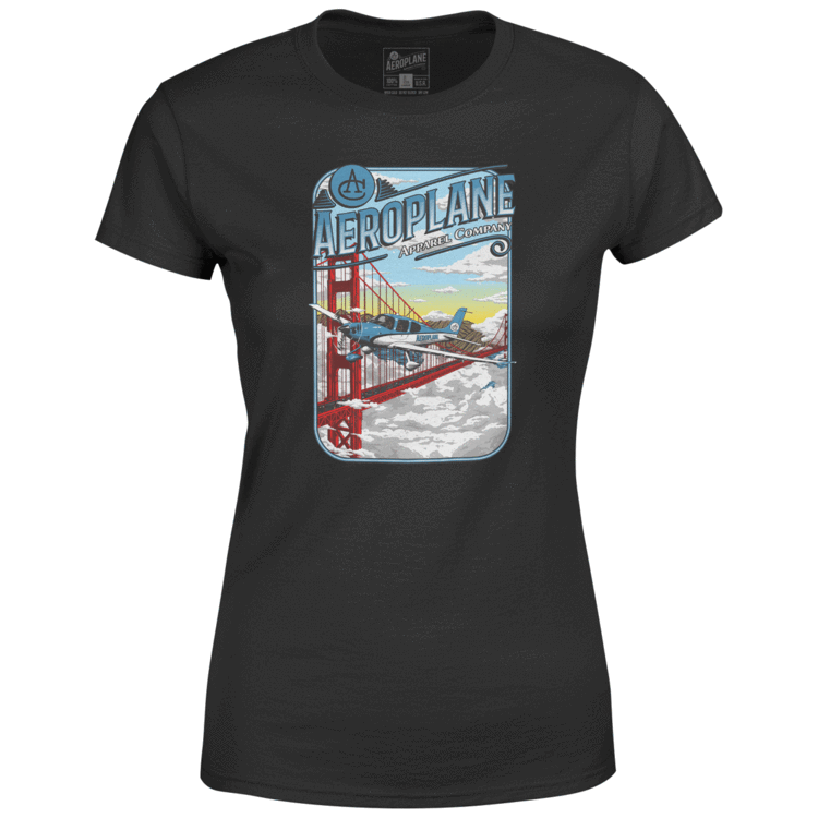 Cirrus Over The Golden Gate Bridge Aeroplane Apparel - Shirt (750x750), Png Download