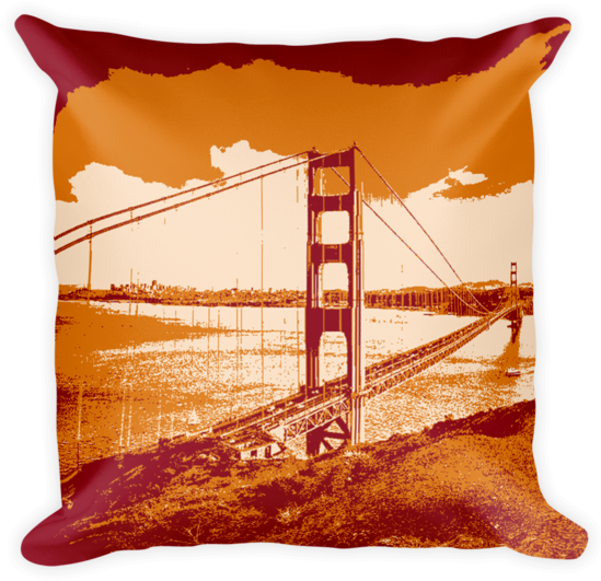 San Francisco Golden Gate Bridge Throw Pillow - Never Say I Can T Ask Yourself (600x600), Png Download