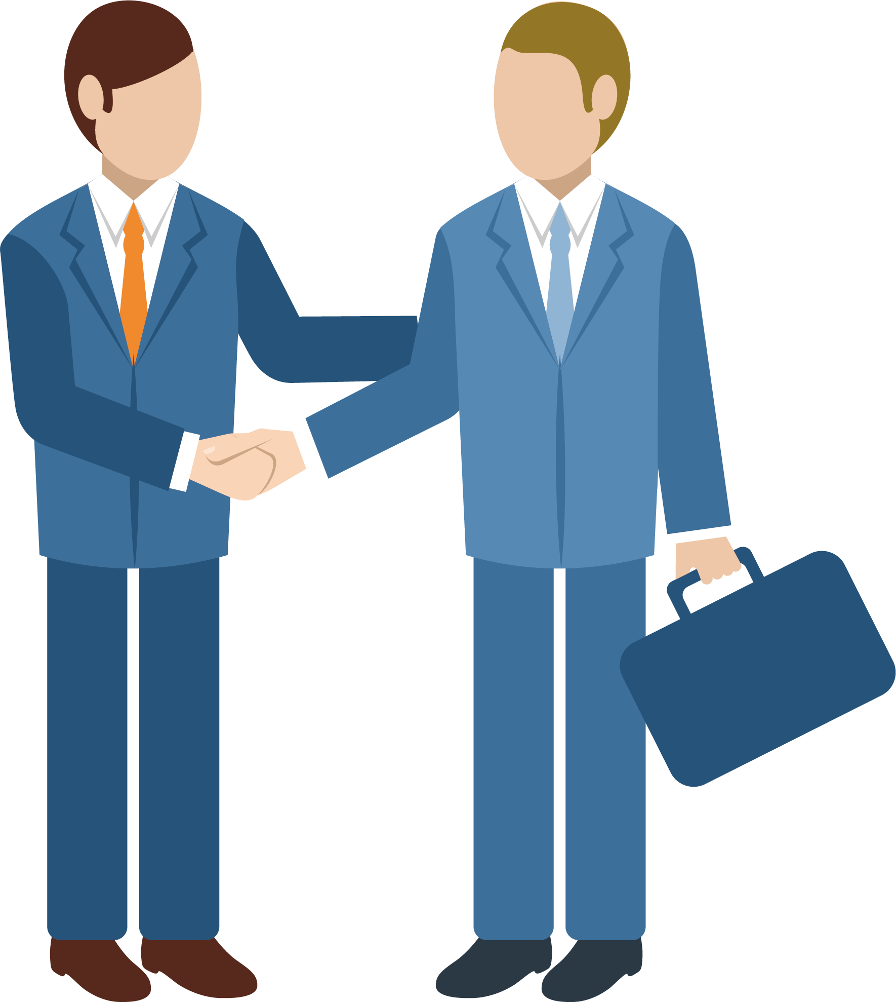 Customer Management Recruitment Meeting Clients - Businessman Shaking Hands Png (1770x1978), Png Download