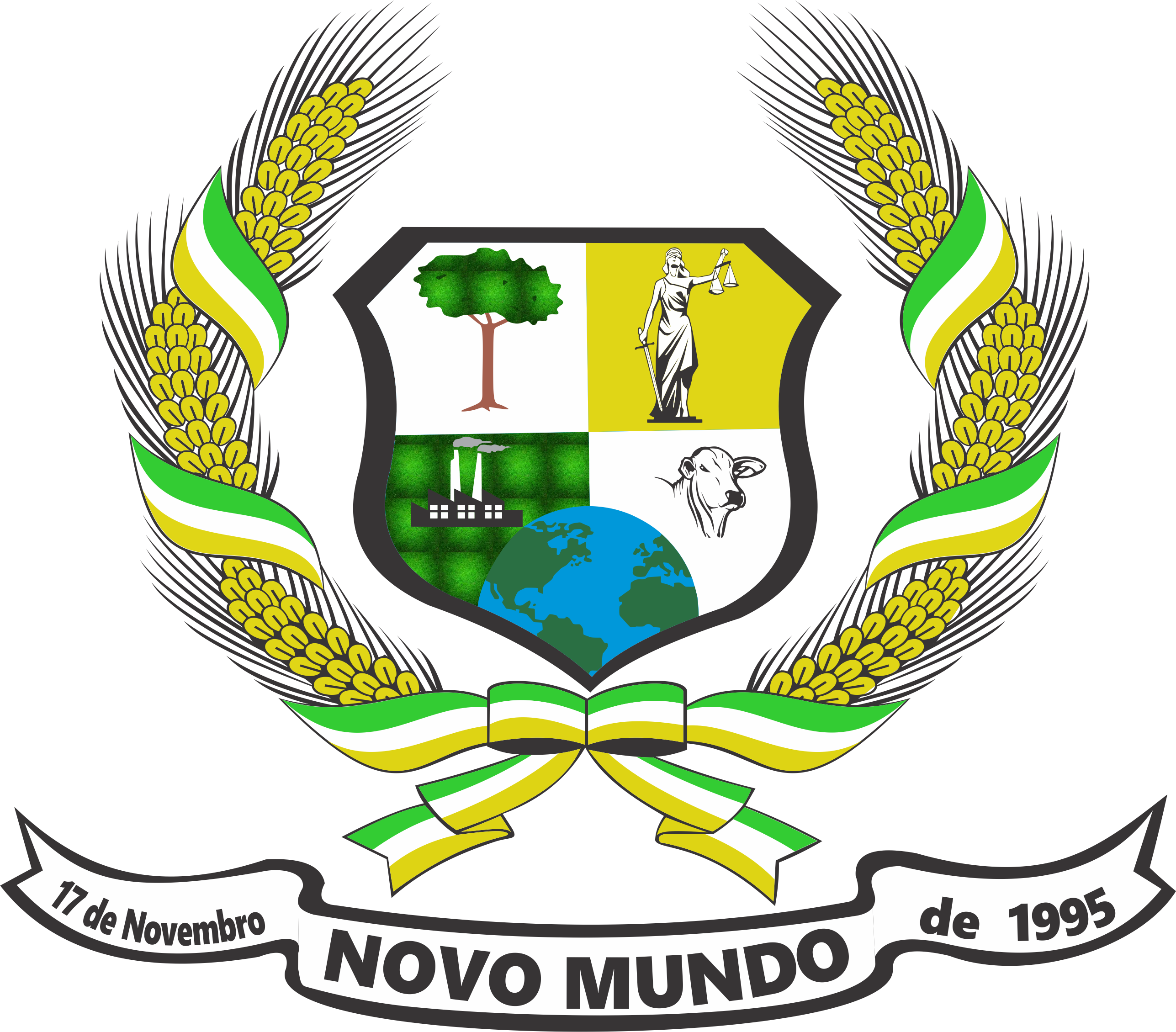 Brasão De Novo Mundo - Emblem (2574x2259), Png Download