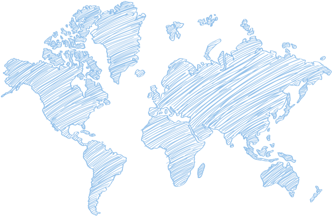 A Edimetal No Mundo - Artsy Map Of The World (681x452), Png Download