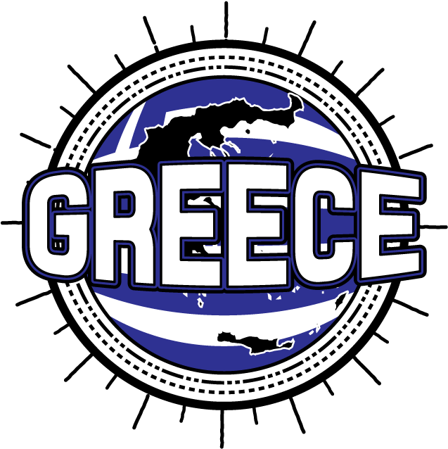 Greece Flag Map Outline Greek Pride Hellenic Republic (689x677), Png Download