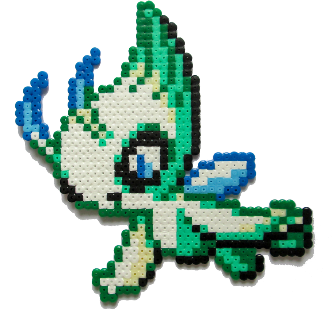 Beads,aenea-jones - Celebi Pokemon Cross Stitch (1391x1300), Png Download