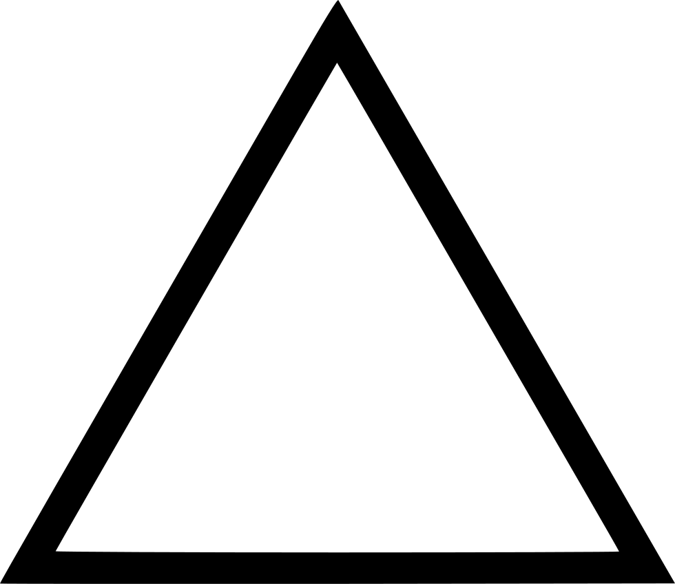 Png File - Outline Picture Of Triangle (980x848), Png Download