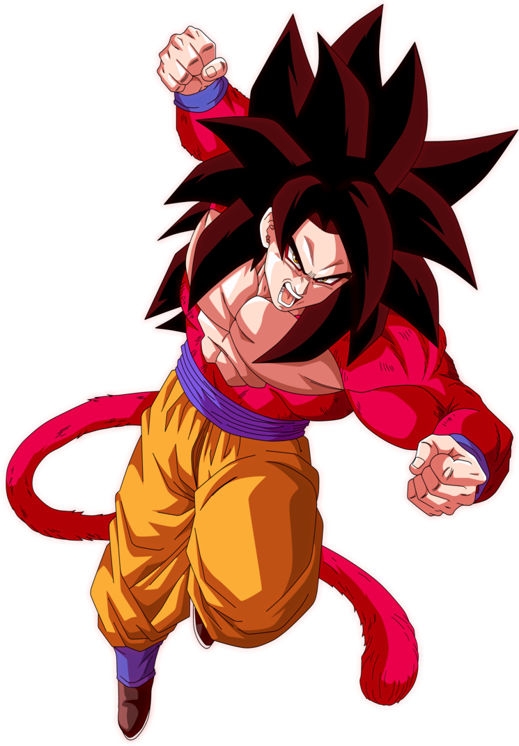 Goku Super Saiyan 4 By Saodvd - Goku Super Saiyan 4 Png (745x1071), Png Download