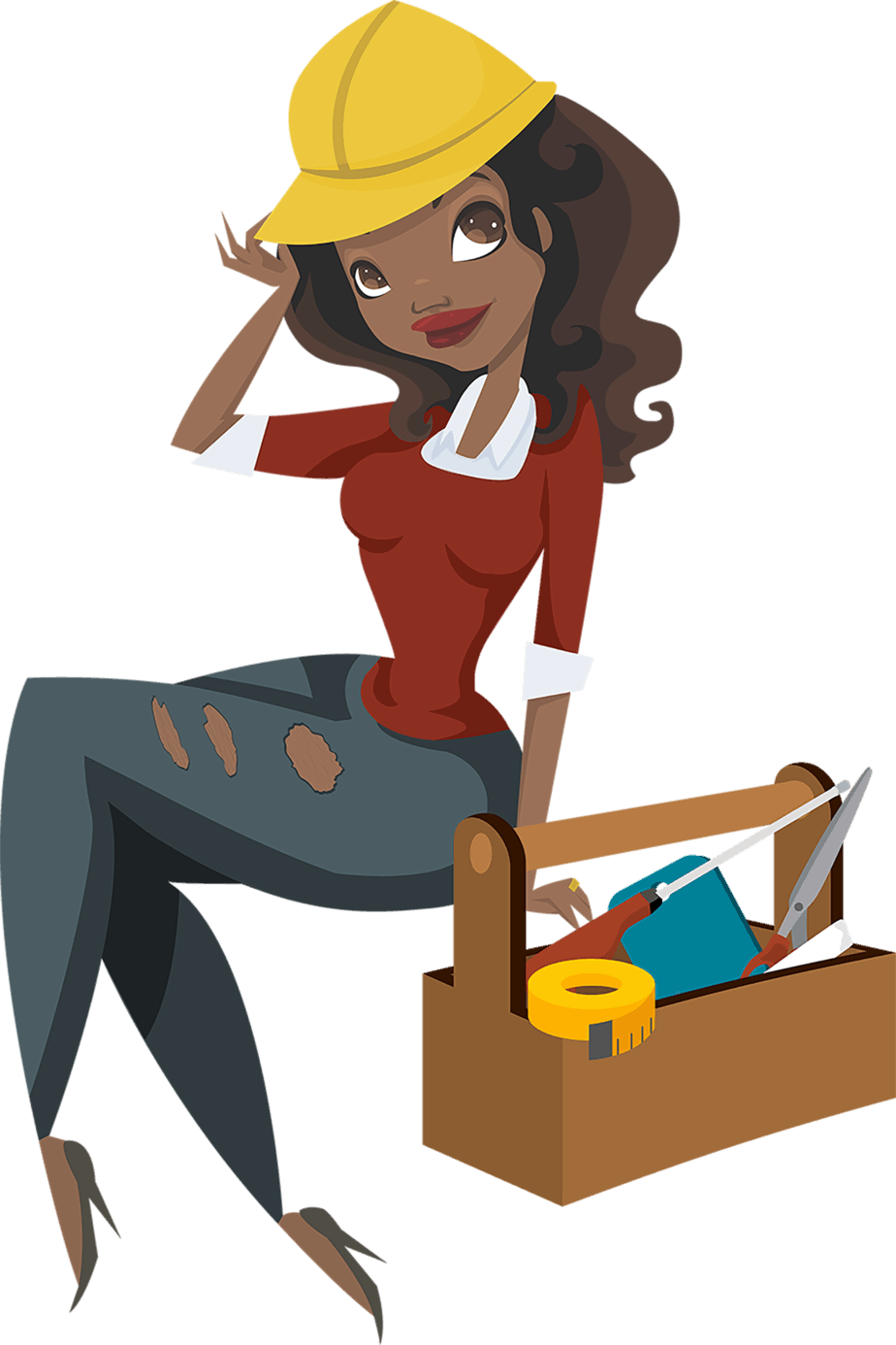 Jeans Like A Boss - Cartoon (924x1386), Png Download