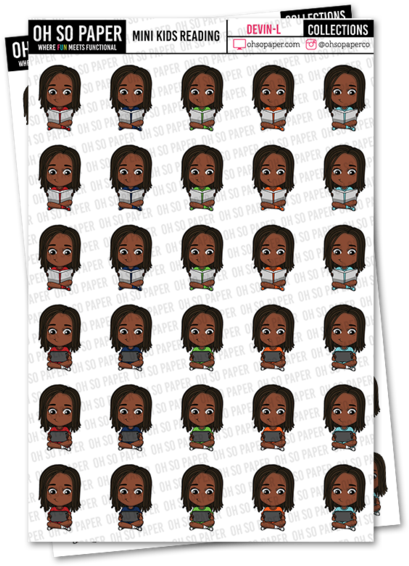 Mini Kids Reading - Child (580x580), Png Download