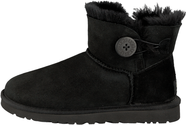 Kj&248p Ugg Australia Mini Bailey Button Black Svarta - Under Armour Zimne Topanky (705x705), Png Download