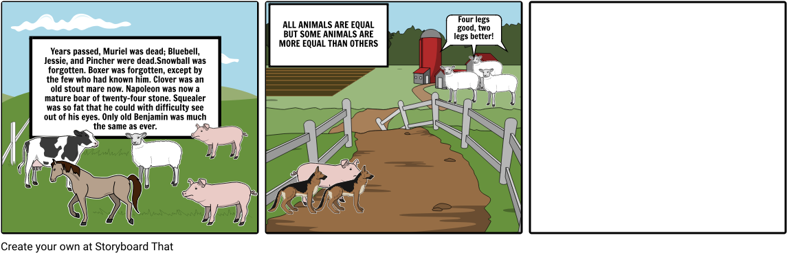 Animal Farm - Cartoon (1164x385), Png Download
