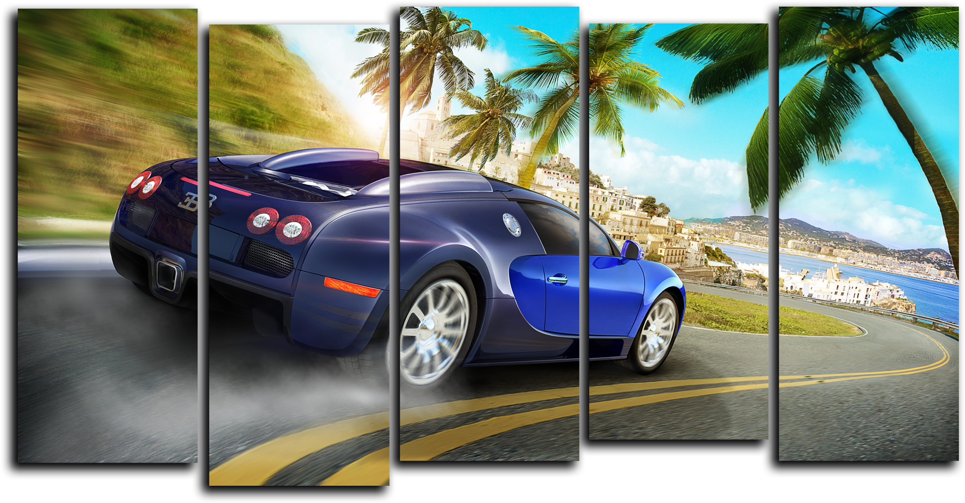 Модульные Картины Модульная Картина "bugatti Veyron" - Test Drive Unlimited 2 Wallpapers Full Hd (1913x1000), Png Download