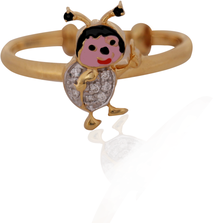 Adorable Honeybee Gold Ringadorable Honeybee Gold Ring - Animal Figure (1000x1000), Png Download