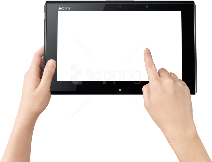 Free Png Download Finger Touch Tablet Png Images Background - Tablet Computer (850x649), Png Download