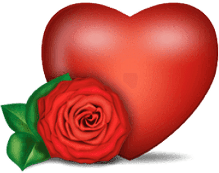 Rose And Heart - Corazon Con Rosa Png (400x400), Png Download