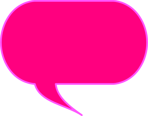 Pink Speech Bubble Png - Speech Bubble Pink Png (600x473), Png Download