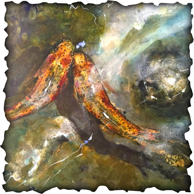 Hold Space Acrylic, Gold Leak, Glazed - Riverzen (754x754), Png Download