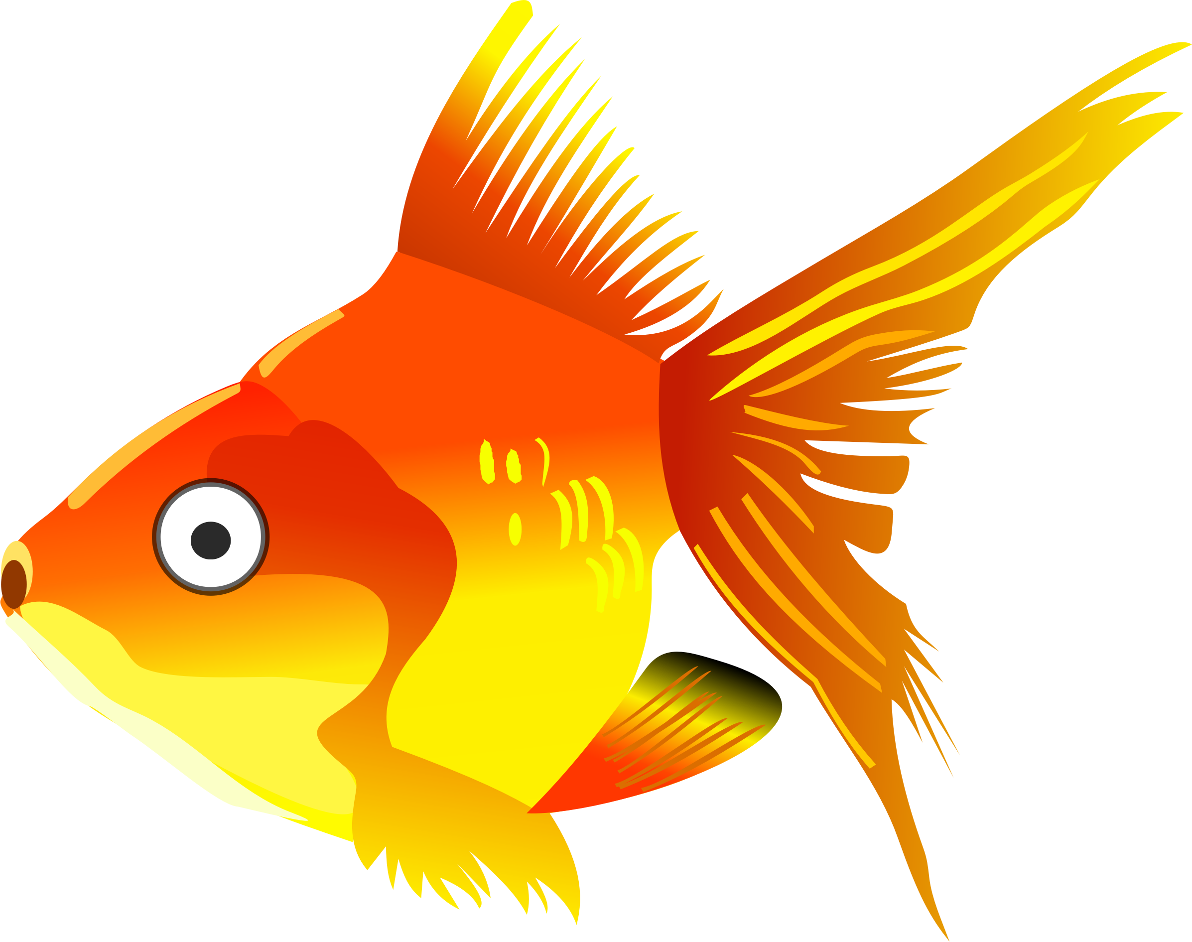 This Free Icons Png Design Of Cartoon Goldfish (2393x1891), Png Download