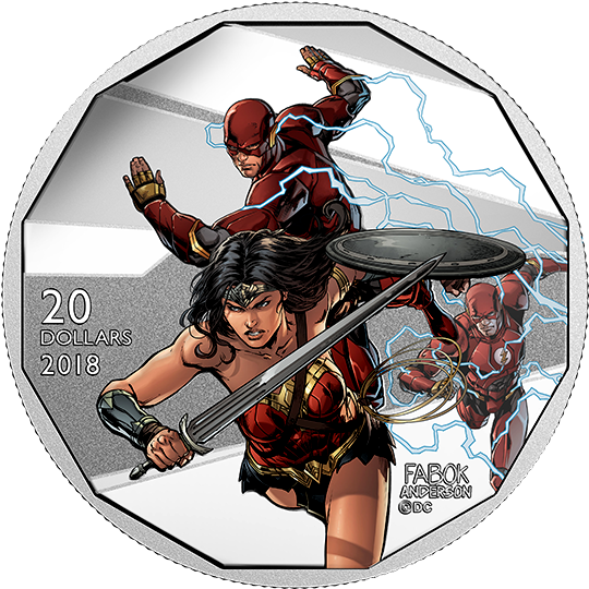 *the Flash And Wonder Woman - Flash Silver Coin (570x570), Png Download