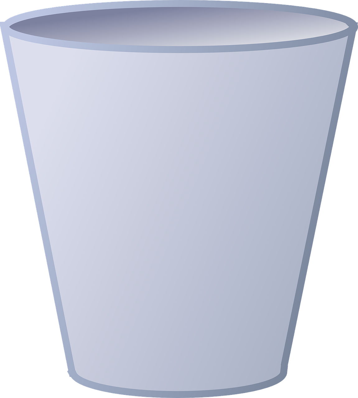 Free Vector Empty Trash Can Clip Art - Open Garbage Can Clip Art (546x607), Png Download