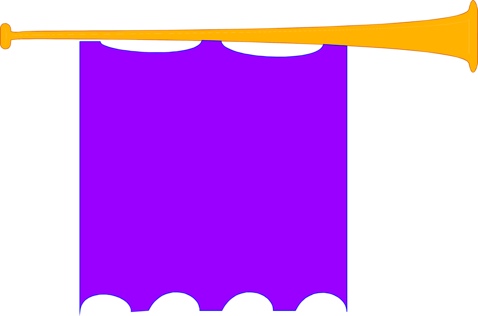 Horn Banner Cliparts - Cartoon Castle Banner (958x635), Png Download