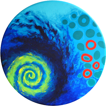 Obsessed, George Painted Seventy Hurricanes In A Row - Circle (400x398), Png Download
