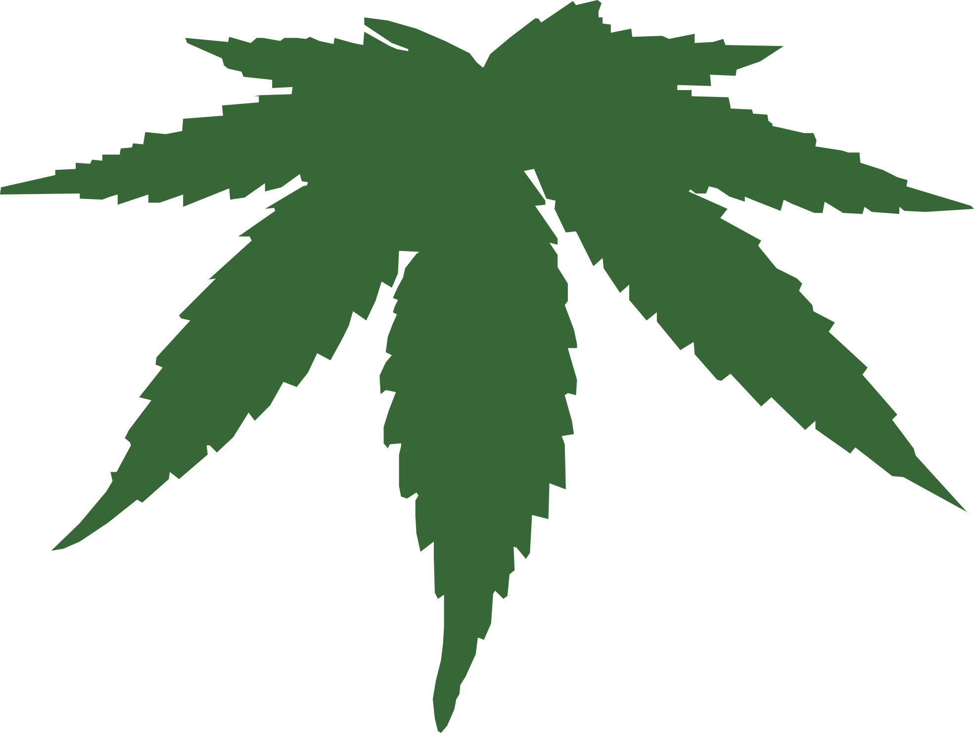 1 - Weed Leaf Transparent Background (637x479), Png Download